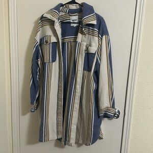 EUC Aerie Striped Heavy Coat/Jacket/Shacket XL